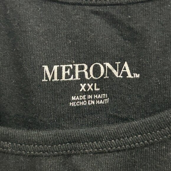 Merona Womens XXL Black Basic Tank Top Cotton Blend Casual Sleeveless Scoop Neck - Picture 5 of 9